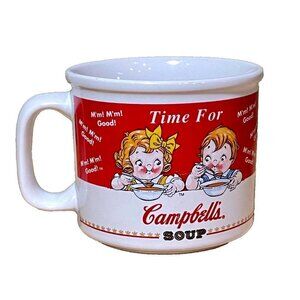Campbell's Soup Co 1998 Time For Campbell’s Soup Bowl Mug M’m! M’m! Good! EUC